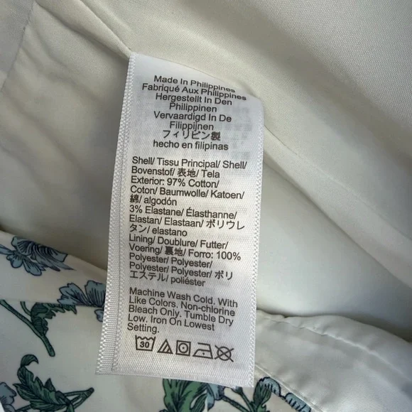 J. Crew Floral Cotton Pencil Skirt Size 8 - Picture 7 of 7